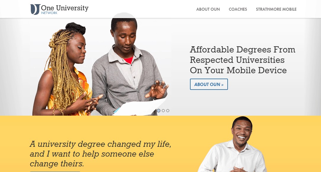 One University Network Inc. Affordable Degrees From Respected Universities On Your Mobile Device