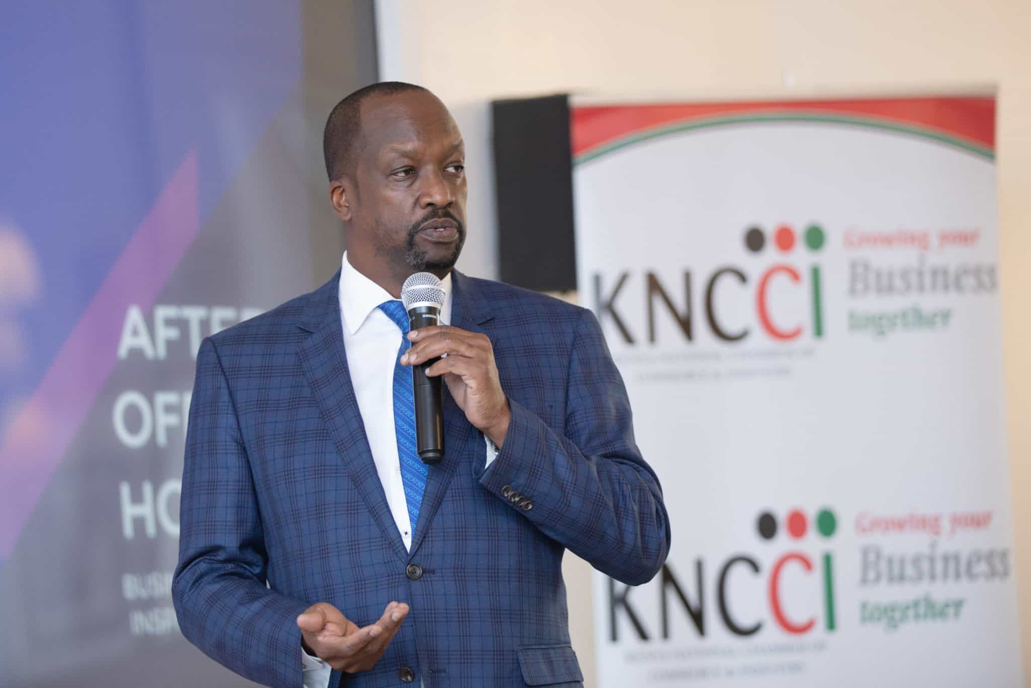Mr. Kiprono Kittony, National Chairman KNCCI sharing his business lessons learnt form his business journey