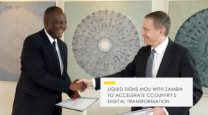 Liquid Intelligent Technologies, a business of Cassava Technologies, a leading pan-African technology group, signed a Memorandum of Understanding (MOU) with the Government of Zambia to accelerate the country’s digital transformation and provide reliable and affordable connectivity to all Zambians.